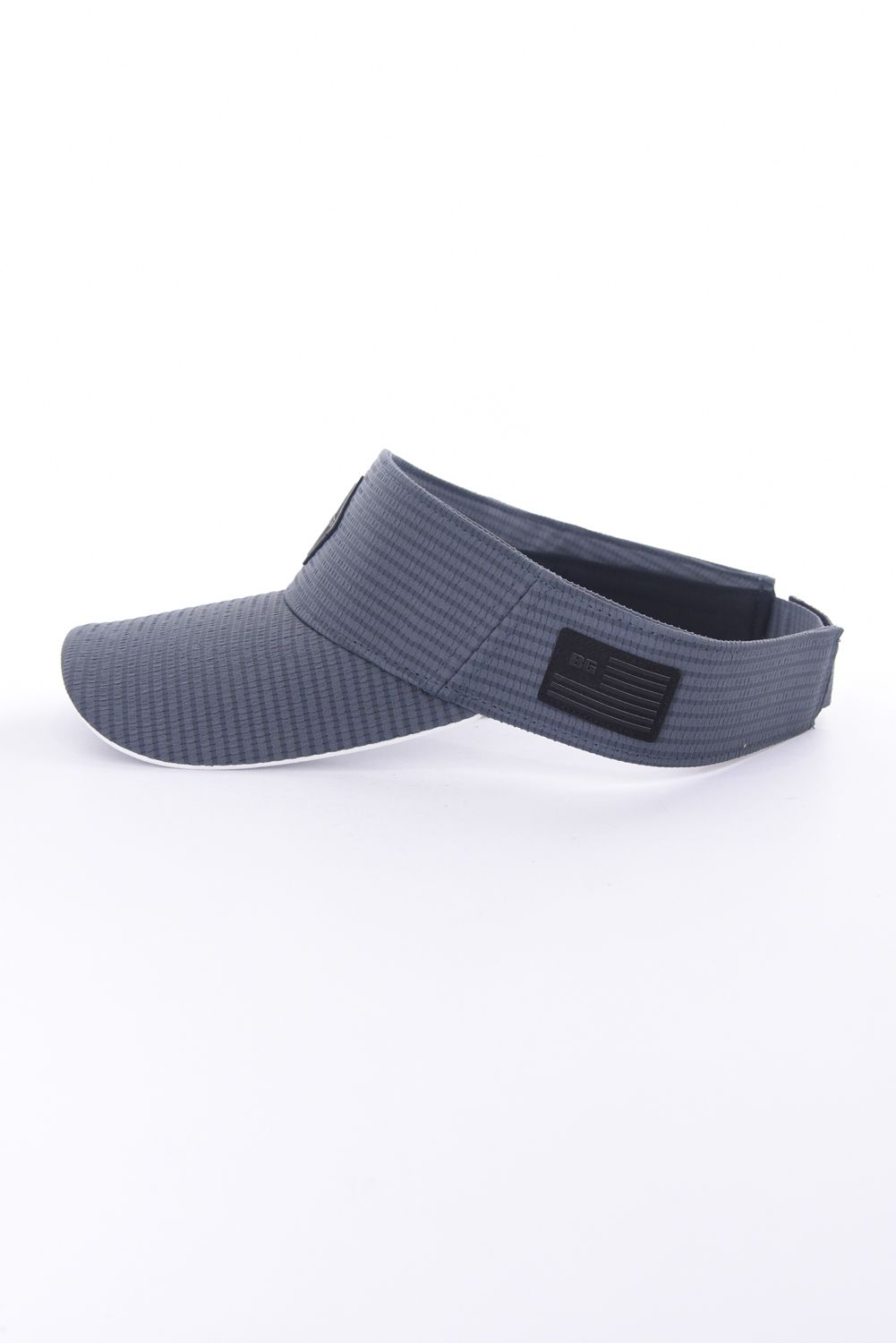 【26SS】 MEN’S SEERSUCKER VISOR / シアサッカー ダイヤモンドロゴ サンバイザー (チャコール)
