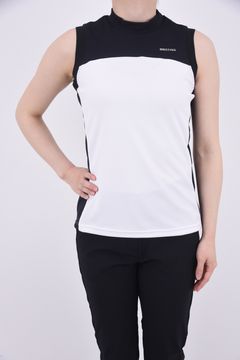 【レディース】 WOMENS BI-CLR NS MOCK NECK / ノースリーブ モックネック (ブラック)