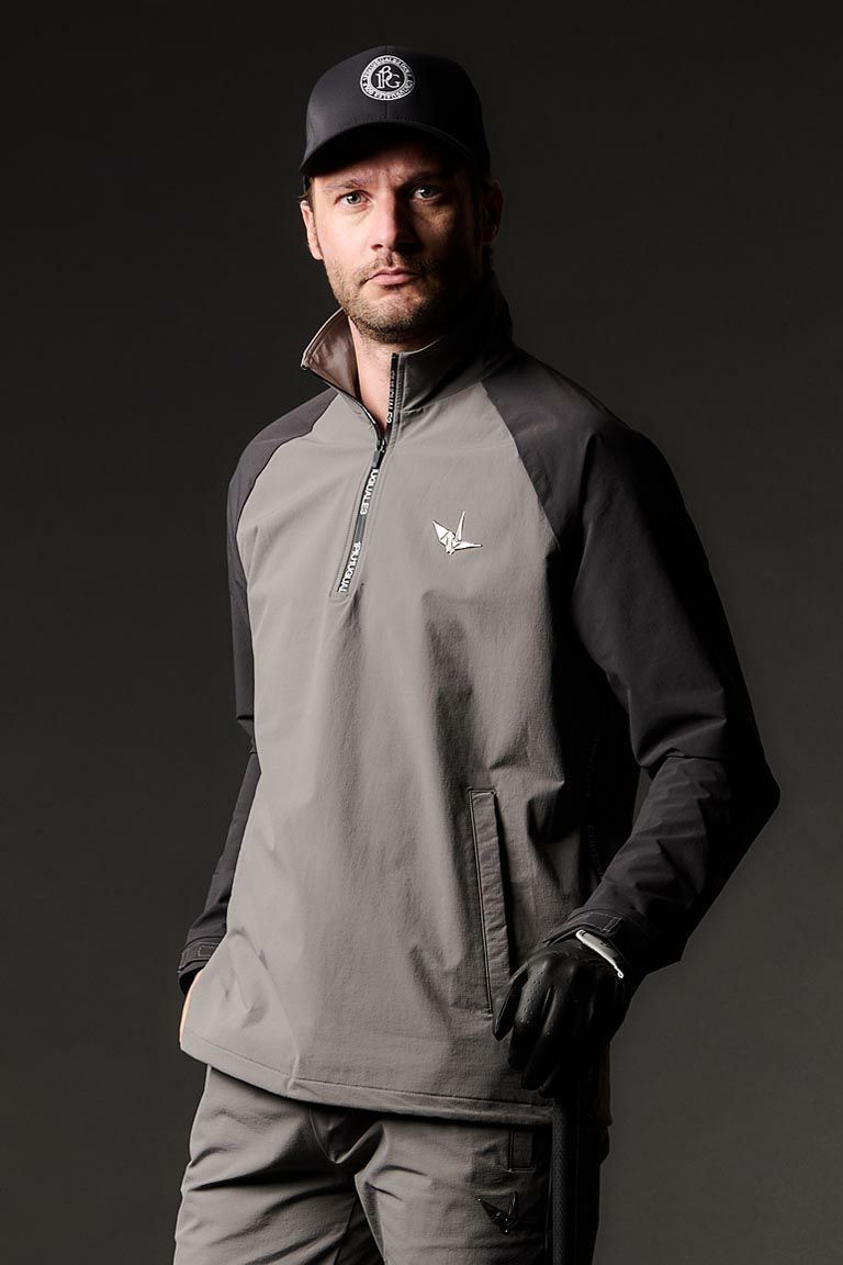 【2025AW】 WATER REPELLENT BLOUSON / バイカラー 撥水加工 ブルゾン (ブラック/チャコール)