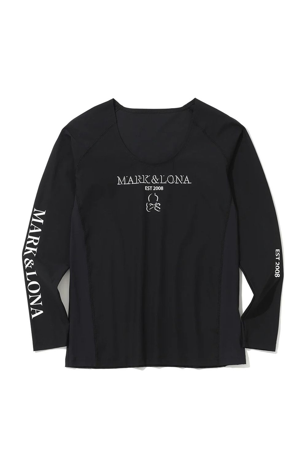 【26SS】 HEC U-NECK UV BASE LAYER / ブランドロゴ ロングスリーブ Uネック サマーインナーTシャツ (ブラック)