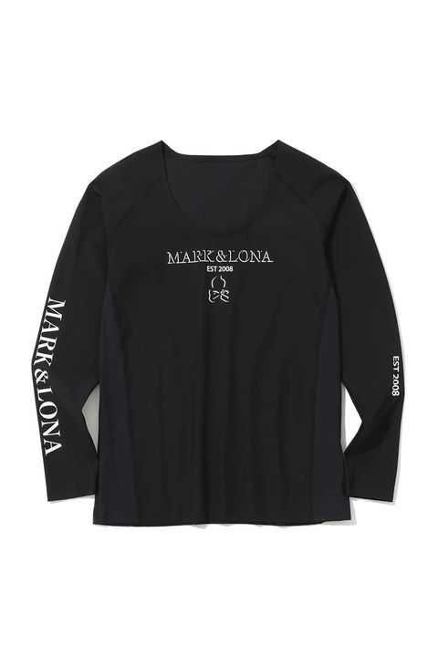 【26SS】 HEC U-NECK UV BASE LAYER / ブランドロゴ ロングスリーブ Uネック サマーインナーTシャツ (ブラック)