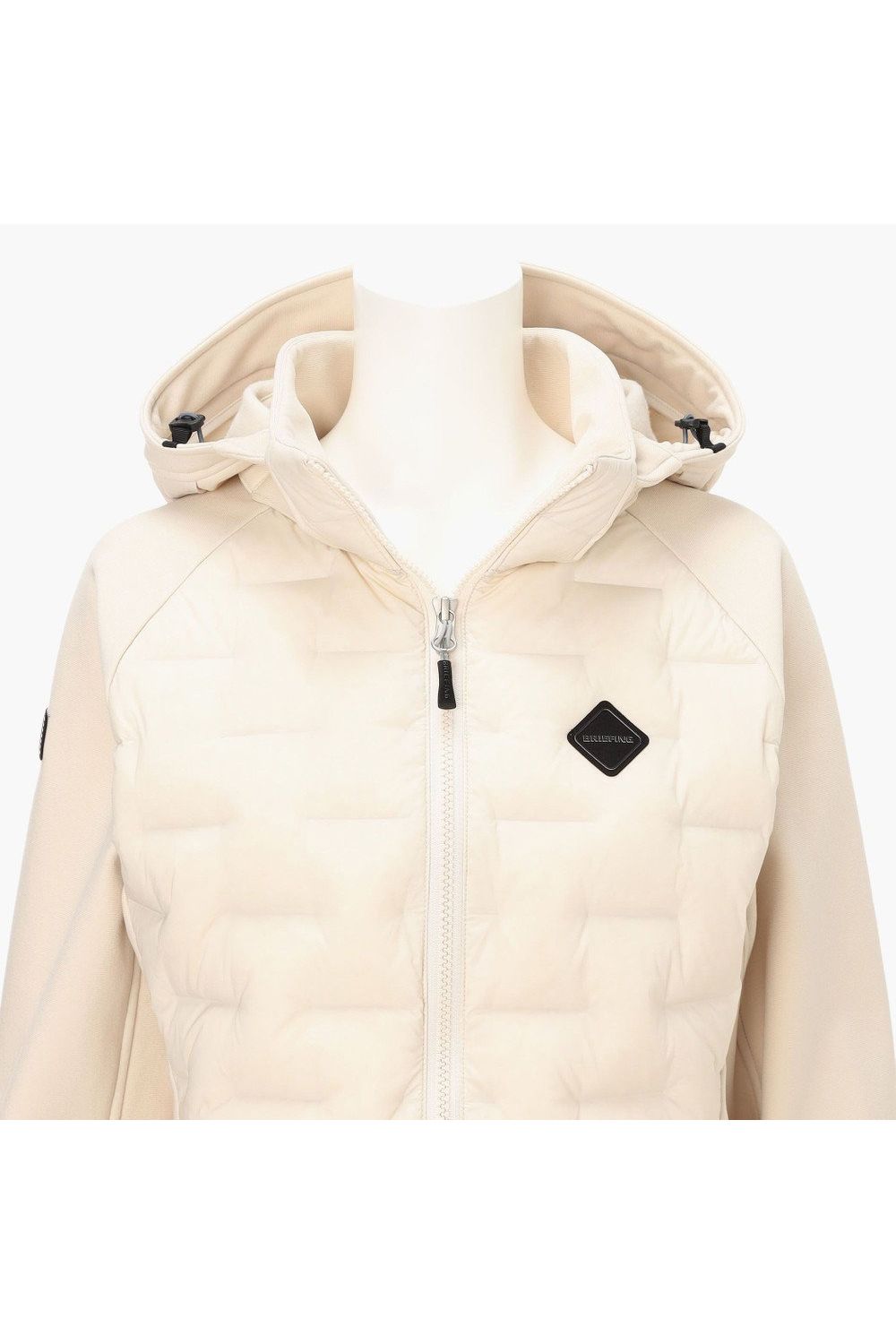 【25AW】【レディース】 WOMEN’S HYBRID DOWN PARKA / ストレッチタフタ ダイヤモンドロゴ ハイブリッドダウンジップパーカー (ベージュ)