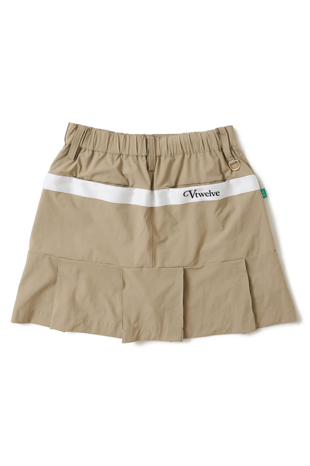 【26SS】【レディース】 OZ SKIRT / ストレッチナイロン バックロゴライン スカート (インナーパンツ一体型) (ベージュ)