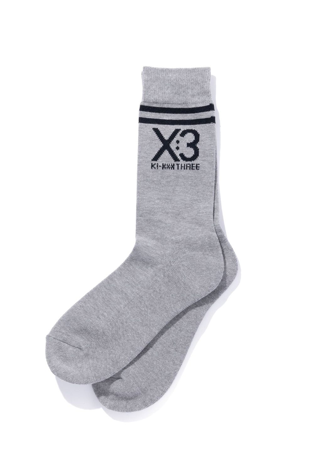REGULAR LINE LOGO SOCKS / レギュラー ラインロゴ ソックス (ヘザーグレー)