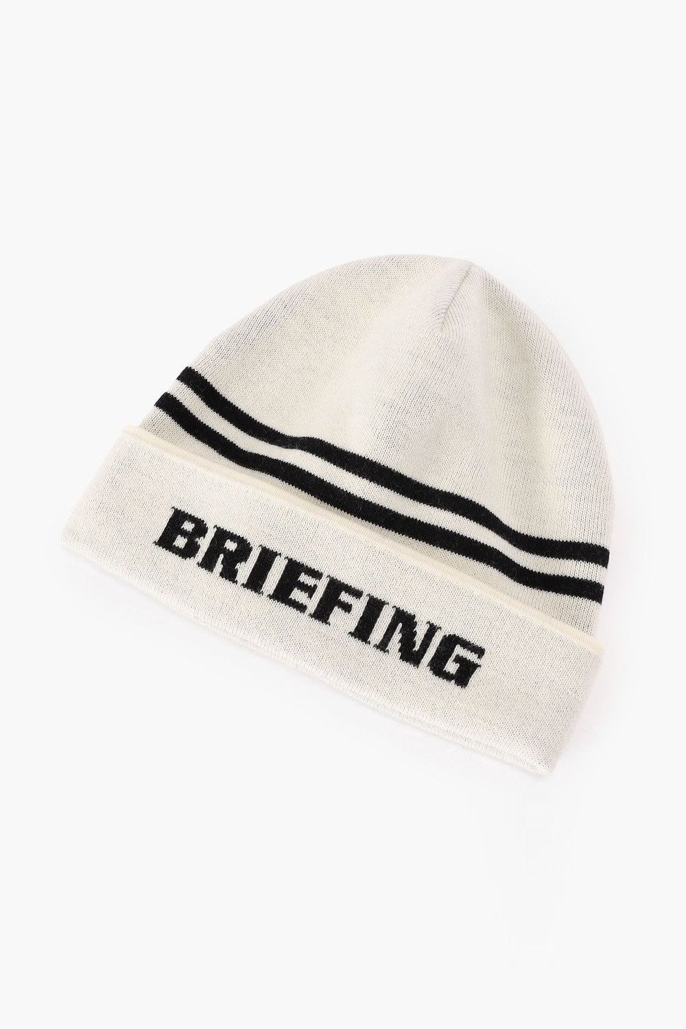 【26AW】 MEN’S WR WOOL KNIT DOUBLE LINE LOGO BEANIE / ブランドロゴ ダブルライン ニットビーニー (ホワイト)