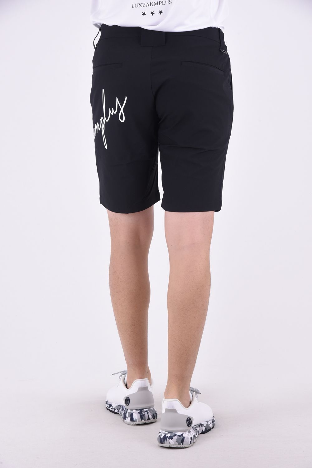 SUPER STRETCH HANDWRITING LOGO SHORT PANTS /  スーパーストレッチ ロゴ ショートパンツ (ブラック)