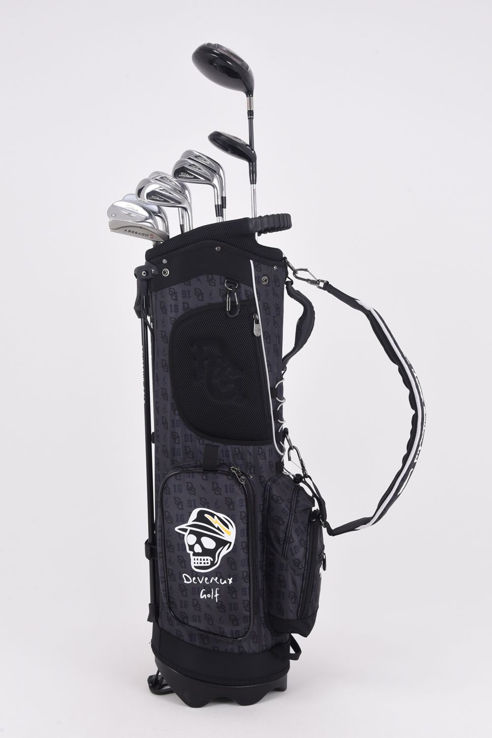 【銀行振込・代金引換不可】【返品・交換不可】 DG Monogram Caddie Bag / DGモノグラム総柄 スタンドタイプ キャディバッグ (ブラック)