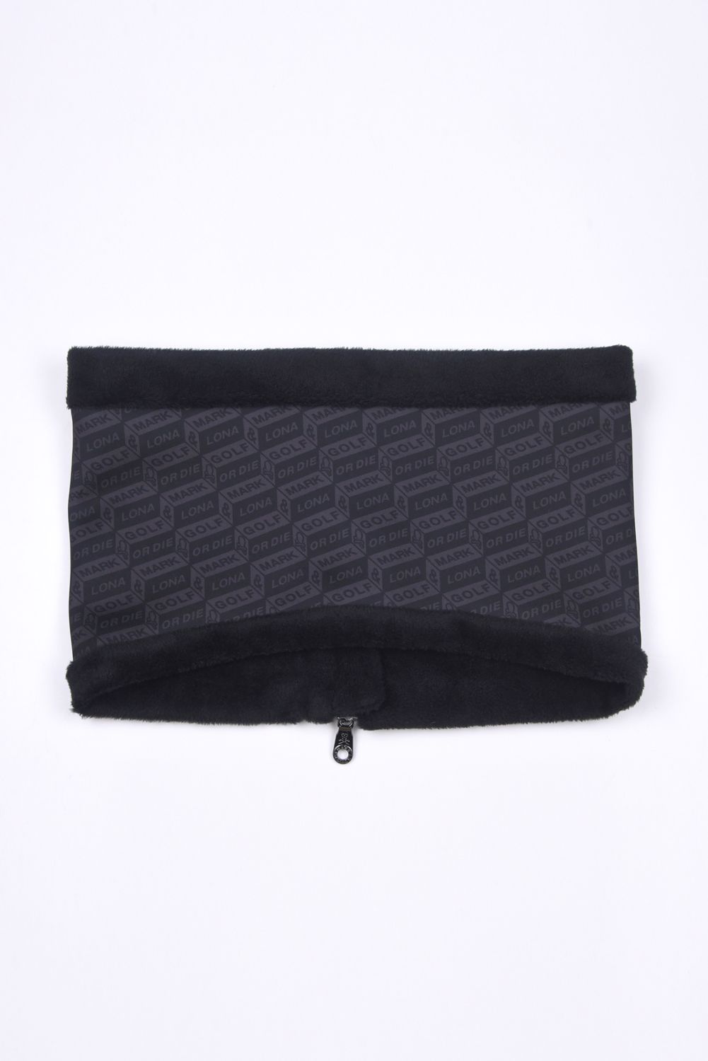 DÉPÊCHE ZIP NECK WARMER / ジオメトリックパターン ネックウォーマー (ブラック)