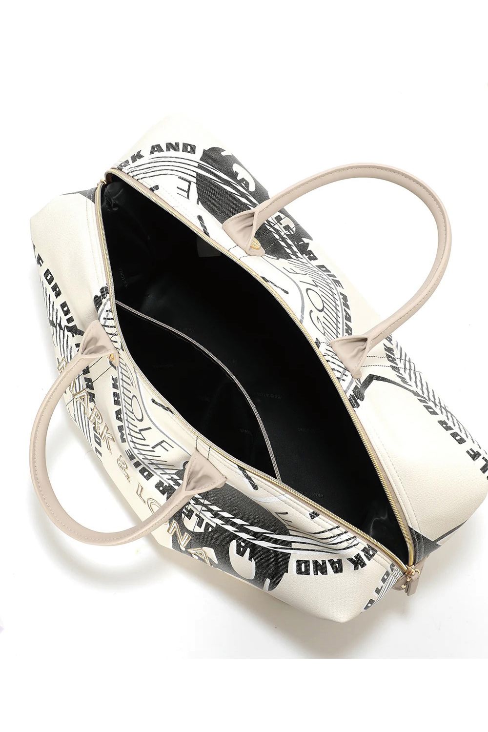 【2026SS 木村拓哉さん着用 VOL.3】 ATLAS CONVERTIBLE BOSTON BAG / アイアンスカル シンセティックレザー 2WAYボストンバッグ (ベージュ) (2月18日入荷予定)