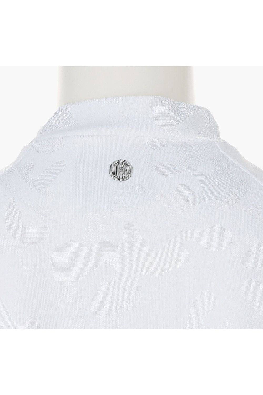 【26SS】 MEN’S CAMO JQ HIGHNECK / カモフラージュジャカード リラックスフィット モックネックTシャツ (ホワイト)