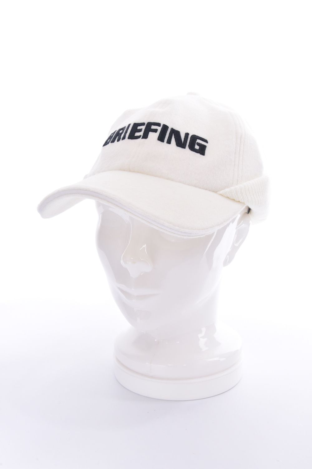 MEN'S WOOL WARM CAP / ウール混 ブランドロゴ ウォームキャップ (アイボリー)