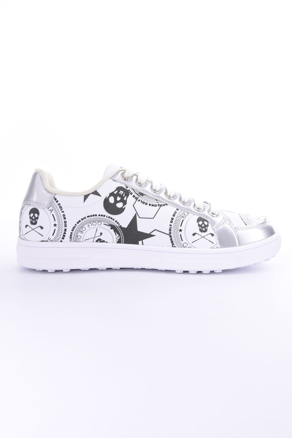 【26AW】 ATRAS SPIKELESS GOLF SNEAKERS / ロゴグラフィック ローカット スパイクレススニーカー (ホワイト)