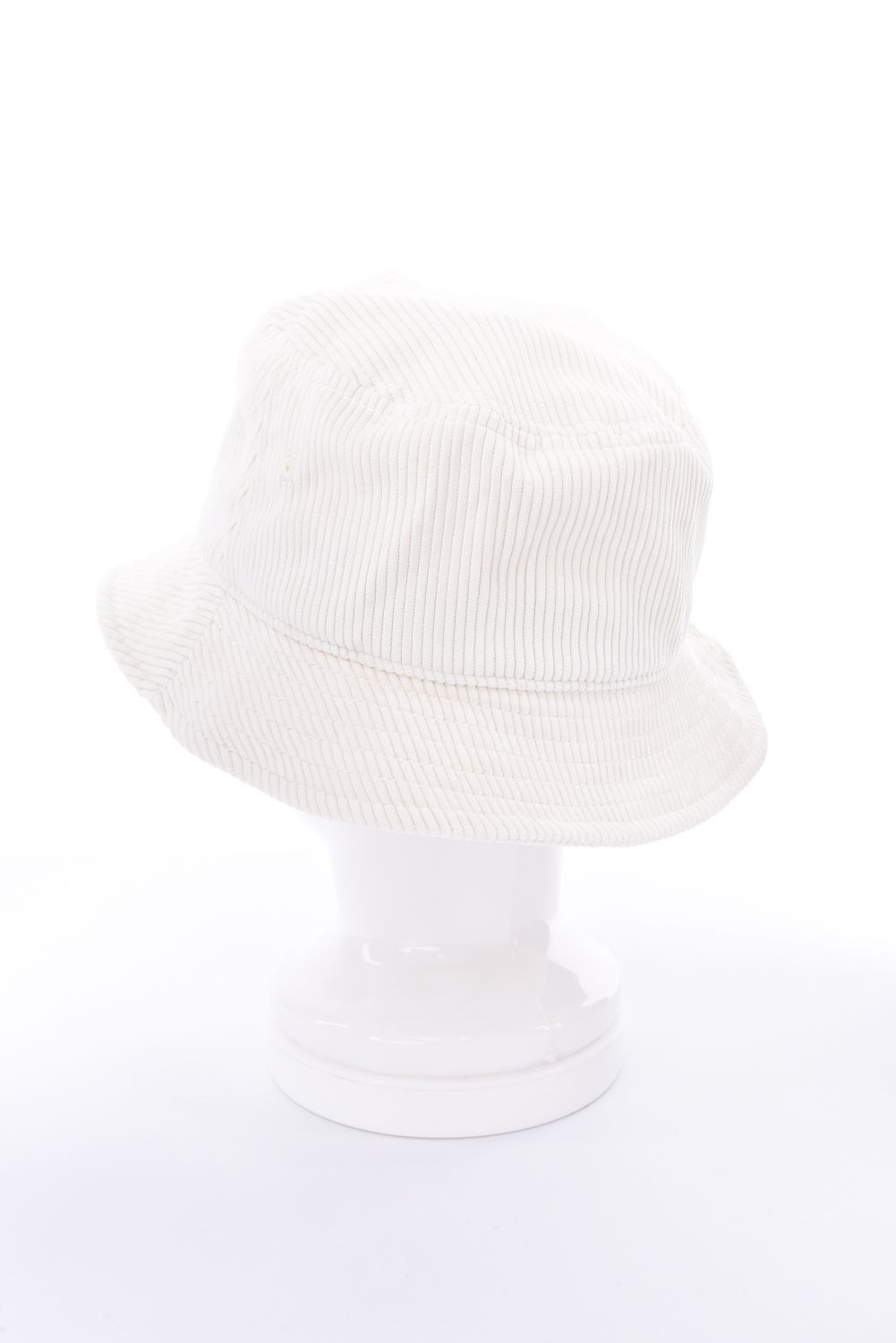 MEN’S CORDUROY HAT / ブランドロゴ刺繍 コーデュロイバケットハット (アイボリー)