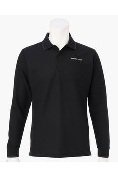 【26AW】 MEN’S BASIC LS POLO / ベーシック ブランドロゴ 長袖ポロシャツ (ブラック)
