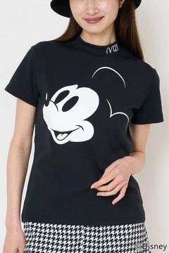 【26SS】【レディース】 BIG FACE MOCK / ディズニーコレクション モックネックTシャツ (ブラック)