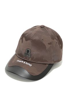 GAUGE CRYSTAL ICON CAP / オリジナルカモジャカード 異素材切り替え ベースボールキャップ (ブラウン)