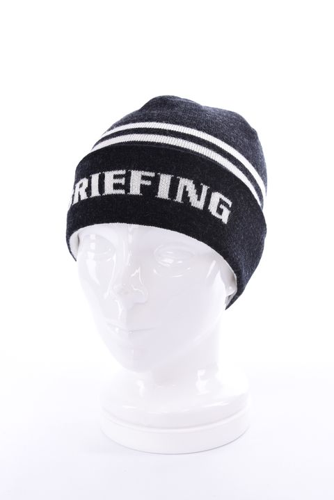 【26AW】 MEN’S WR WOOL KNIT DOUBLE LINE LOGO BEANIE / ブランドロゴ ダブルライン ニットビーニー (ブラック)