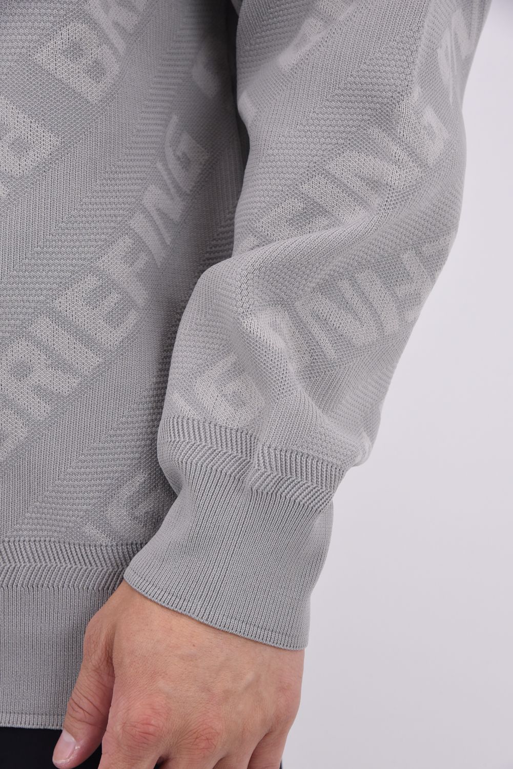 【25AW】 CE MEN'S WR BIAS LOGO CREWNECK KNIT / バイアスロゴジャカード クルーネックニット (グレー)