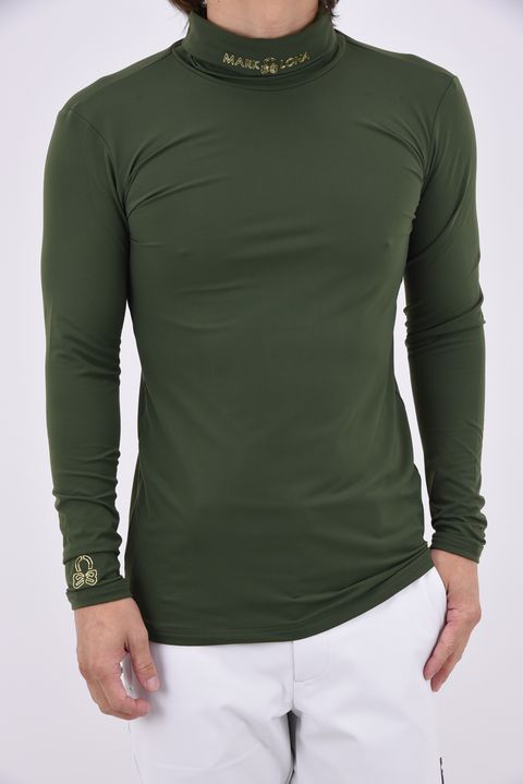【26AW】 ELEMENT THERMAL TURTLENECK / ゴールドスカルプリント 起毛フリース タートルネックシャツ (ダークグリーン)