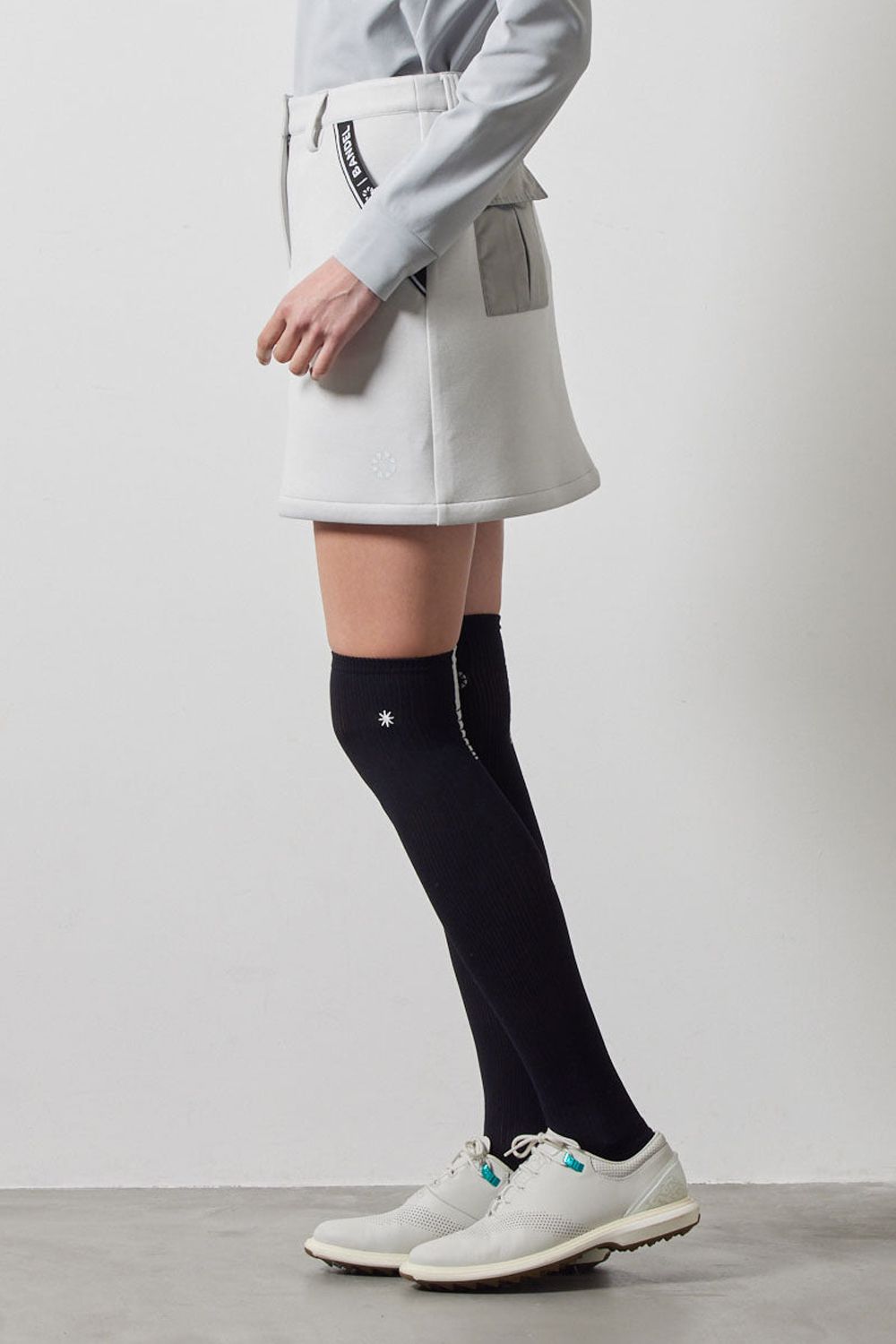 【レディース】 NYLON POCKET SKIRT / ダンボール素材 カーゴポケット スカート (ライトグレー)