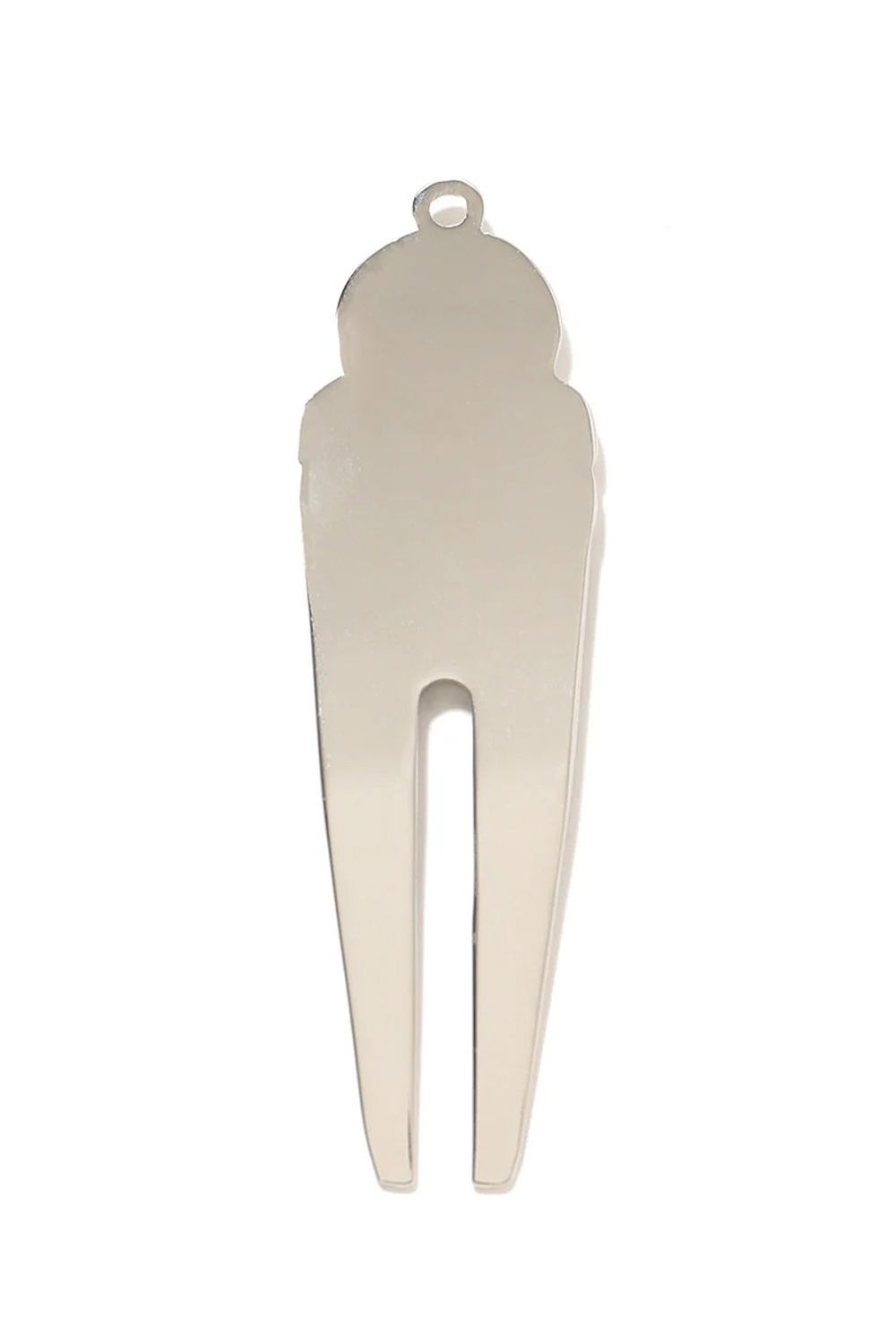 【プレゼント好適品】 IRON SKULL MARKER FORK / アイアンスカルロゴ ゴルフマーカー付き グリーンフォーク (シルバー)