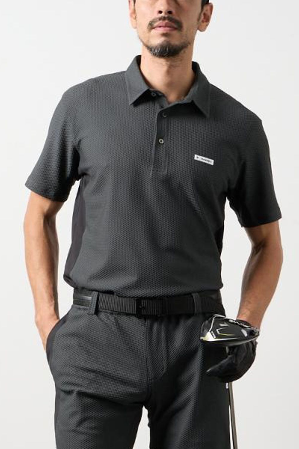 【26SS】 DRY WAFFLE SWITCH POLO / ドライワッフルスウィッチポロシャツ (チャコールグレー)