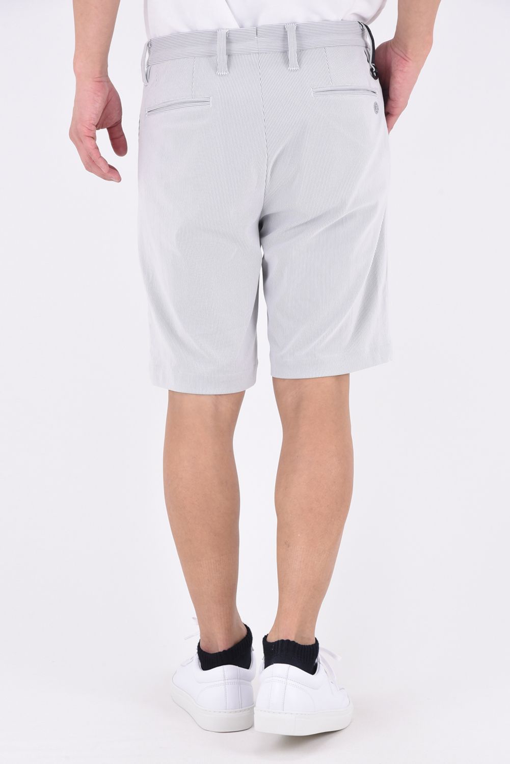【26SS】 MEN'S NYLON CORDUROY SHORT PANTS / ナイロンコーデュロイ ショートパンツ (グレーストライプ)