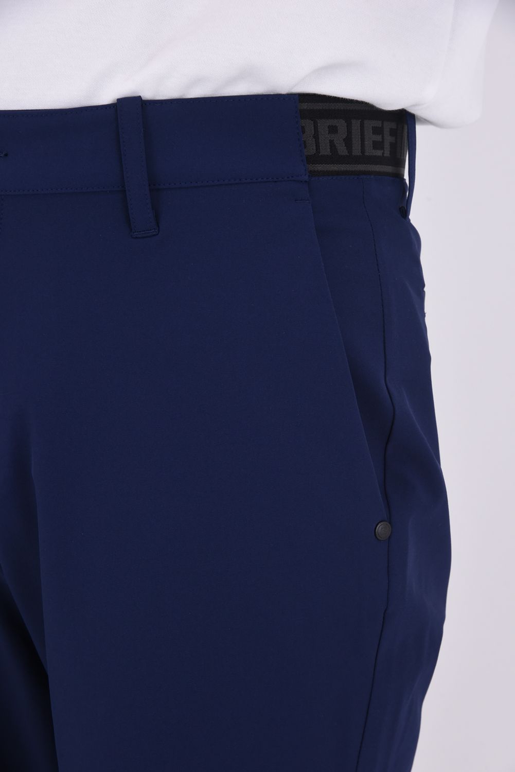 【25SS】 MEN’S LOGO ELASTIC SUMMER SHORT PANTS / ロゴ ゴムベルト ショート パンツ (ネイビー)