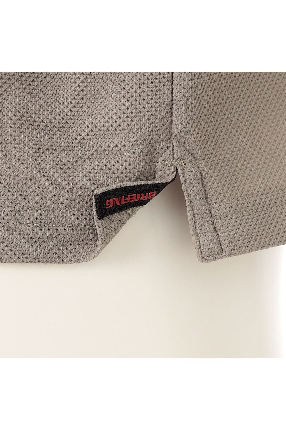 【26SS】 MEN'S LINE HIGHNECK RF / カノコ生地 ラインロゴテープ リラックスフィット モックネックTシャツ (ライトブラウン)