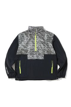 【2025AW】 MATRIX SHIELD HALF ZIP JACKET / レターグラフィックジャカード ハーフジップ プルオーバージャケット (ブラック)