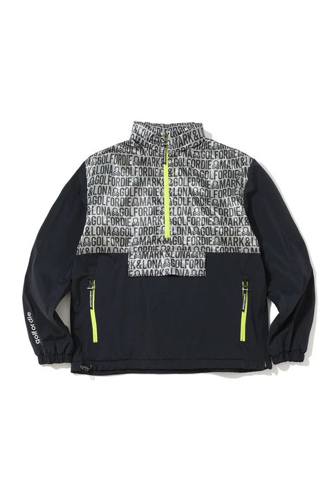 【2025AW】 MATRIX SHIELD HALF ZIP JACKET / レターグラフィックジャカード ハーフジップ プルオーバージャケット (ブラック)