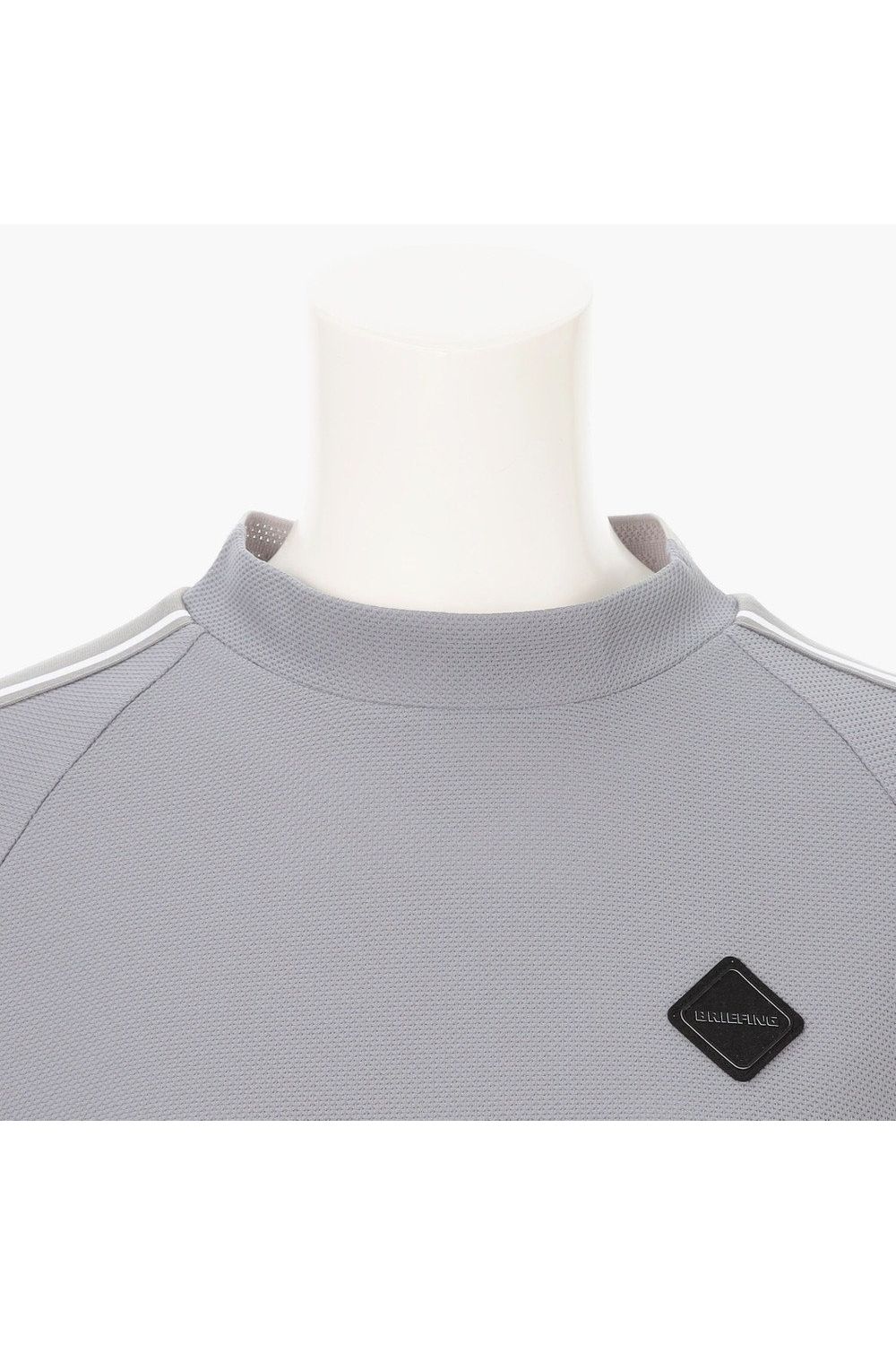 【26SS】【レディース】 WOMEN’S LINE HIGHNECK RF / カノコ生地 ラインロゴテープ リラックスフィット モックネックTシャツ (グレー)