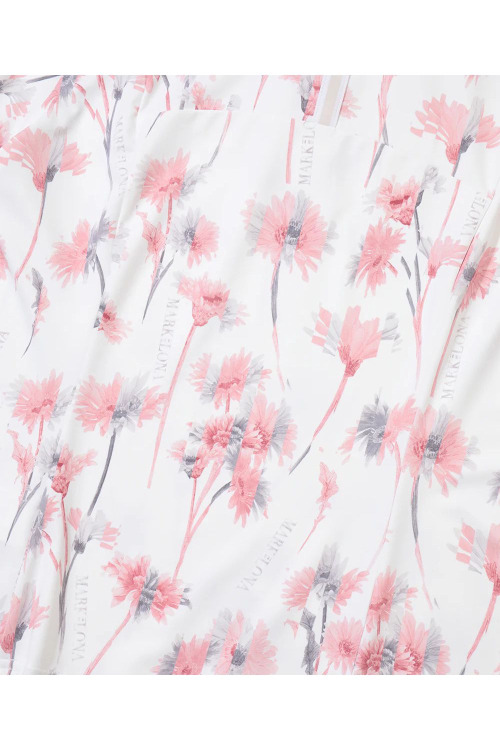 【26SS】【CODE COLLECTION】【レディース】 FLPL / フラワープリント アシンメトリーデザイン ポロシャツ (ホワイト)