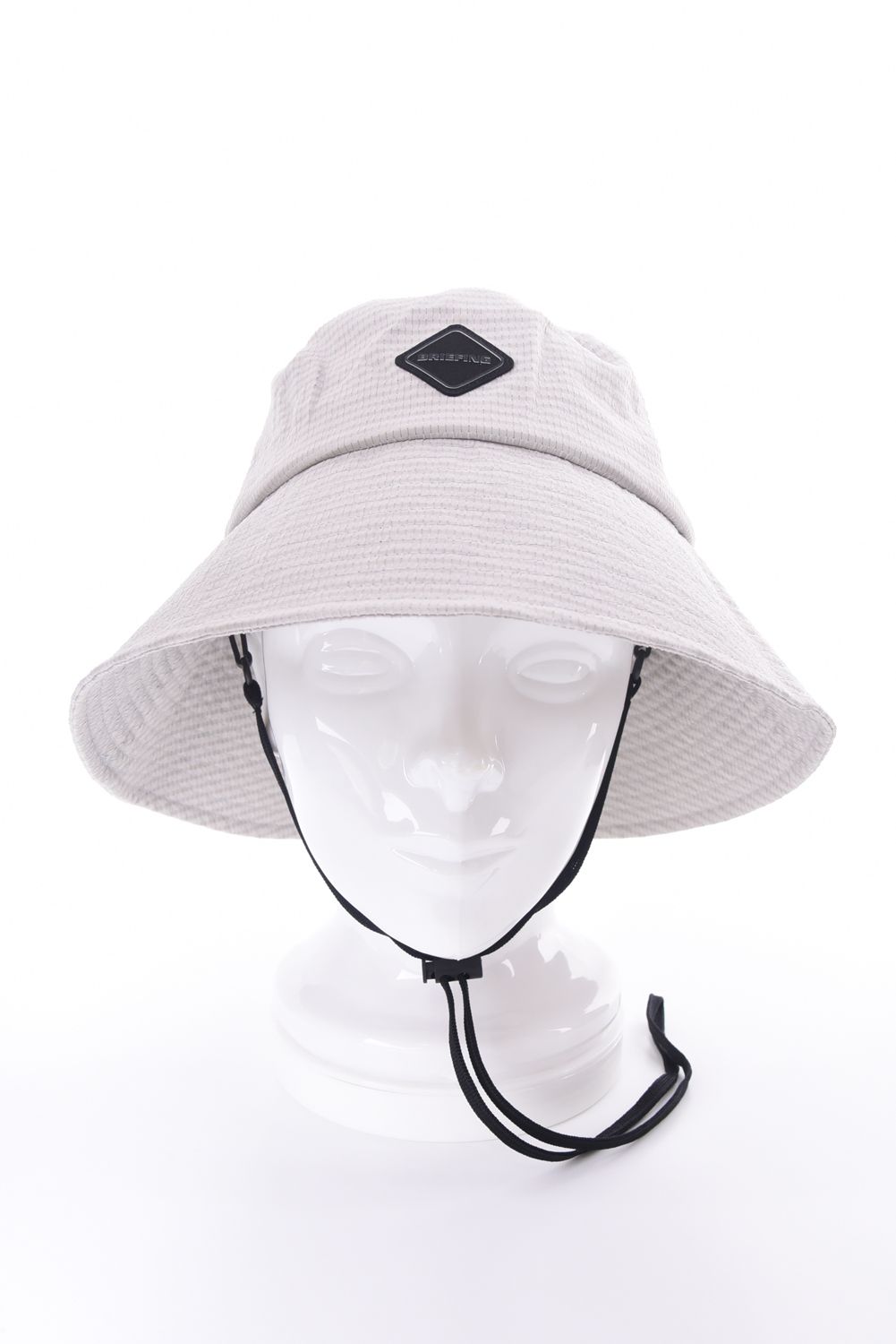 【26SS】【レディース】 WOMEN'S SEERSUCKER CORD STRAP WIDE HAT / シアサッカー コードストラップ付き バケットハット (ベージュ)