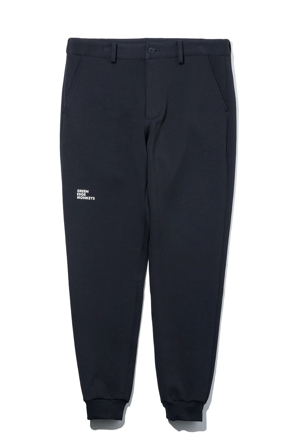 【26AW】 【ユニセックス対応】 COTTON STRETCH JOGGER PANTS / ダンボール素材 ブランドロゴ ジョガーパンツ (ブラック)