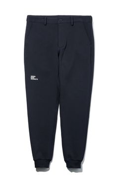 【26AW】 【ユニセックス対応】 COTTON STRETCH JOGGER PANTS / ダンボール素材 ブランドロゴ ジョガーパンツ (ブラック)