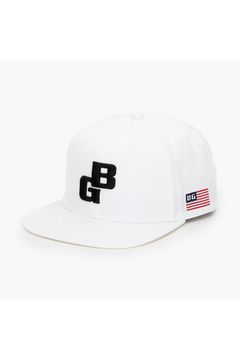 【26SS】 MEN’S BG LOGO FLAT VISOR CAP / BGロゴ フラットキャップ (ホワイト)