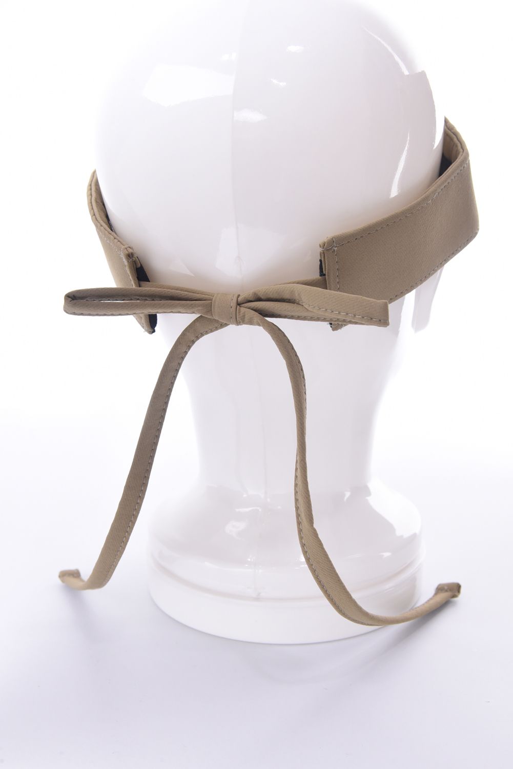 【26SS】【レディース】 WOMEN’S SMALL LOGO RIBBON VISOR / ブランドロゴ バックリボン リボンサンバイザー (ベージュ)