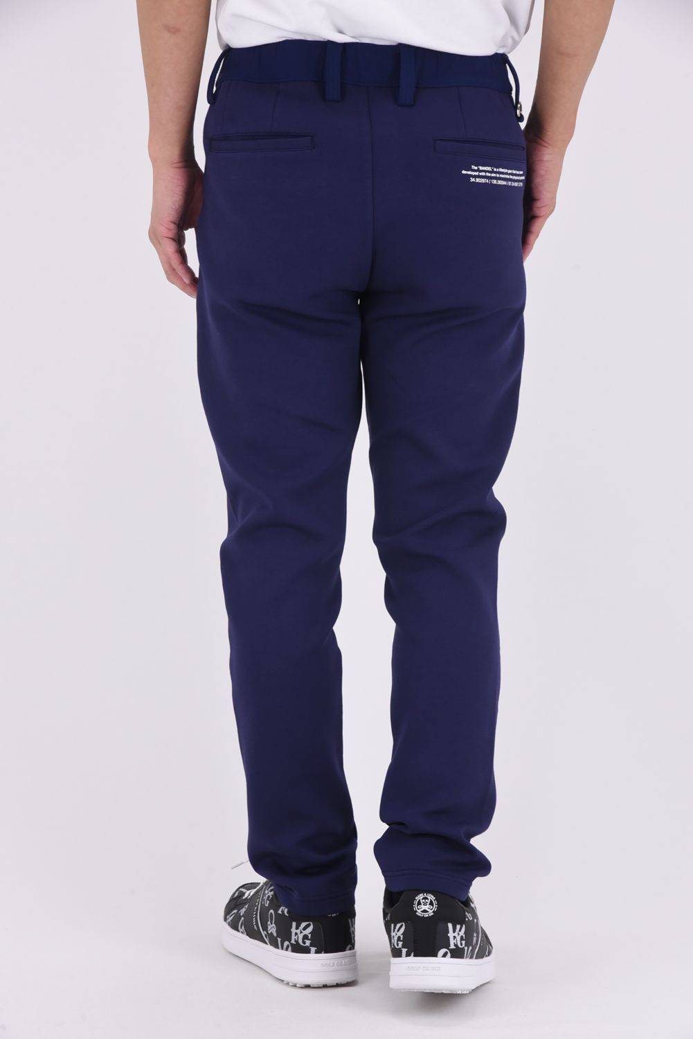 【25AW】 FRONT SWITCH TAPERED PANTS / ボンディング素材 ハイブリッドロングパンツ (ネイビー)