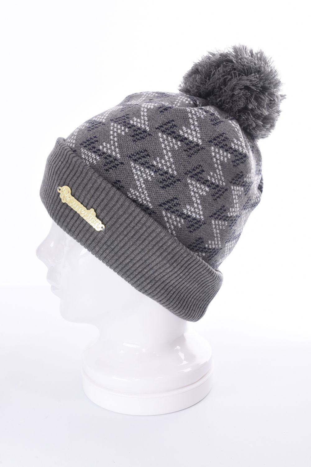 GM BONBON KNIT CAP / GM ボンボン ニットキャップ (グレー)