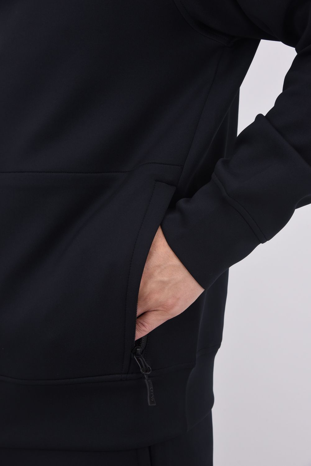【25AW】MEN'S 3D LOGO PARKA / 3Dロゴ ストレッチジャージパーカー (ブラック)