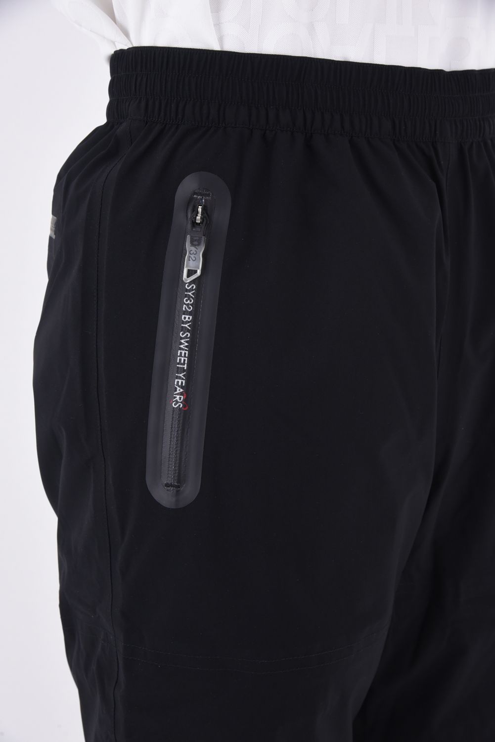 2.5L LAMINATE STRETCH RAIN SUIT / ブランドロゴ 2.5レイヤー ストレッチ セットアップ レインウェア (ブラック)