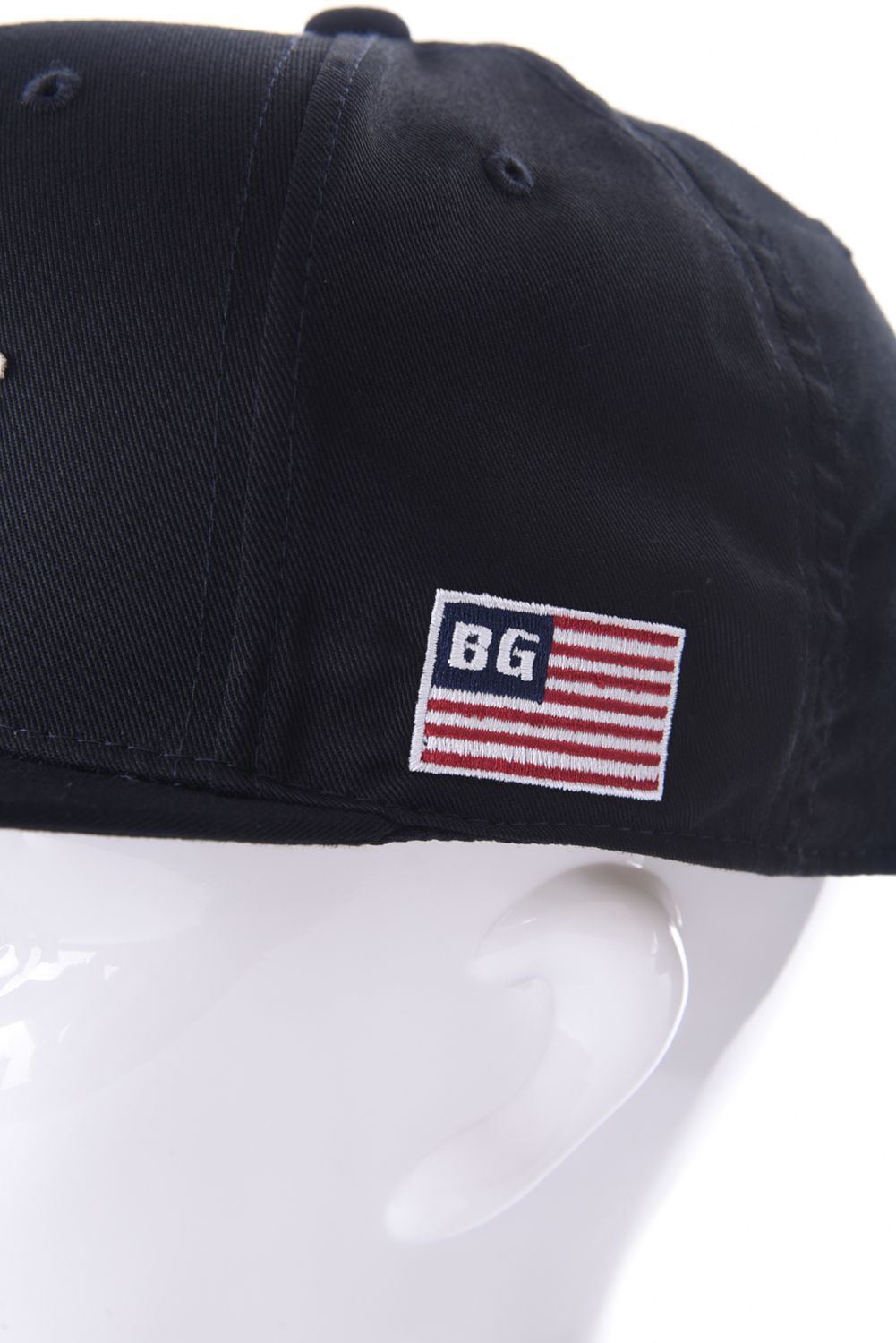 MENS BASIC FLAT VISOR CAP / ブランドロゴ ベーシック フラットキャップ ブラック