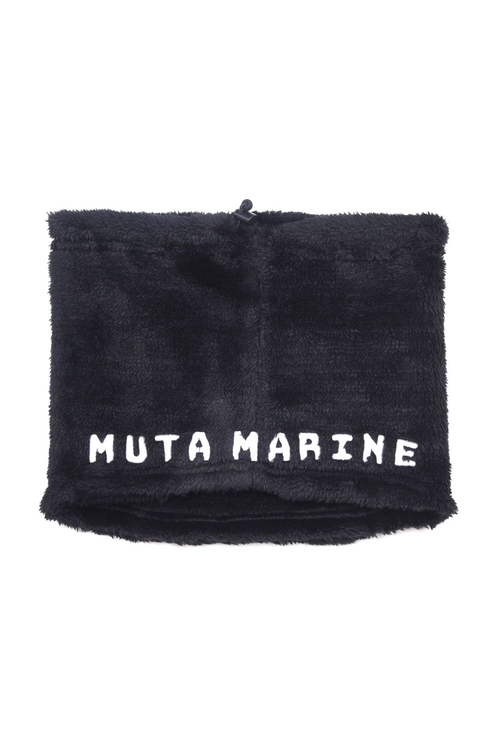 BOA NECK WARMER / ボア素材 ドローストリング付きネックウォーマー (ブラック)