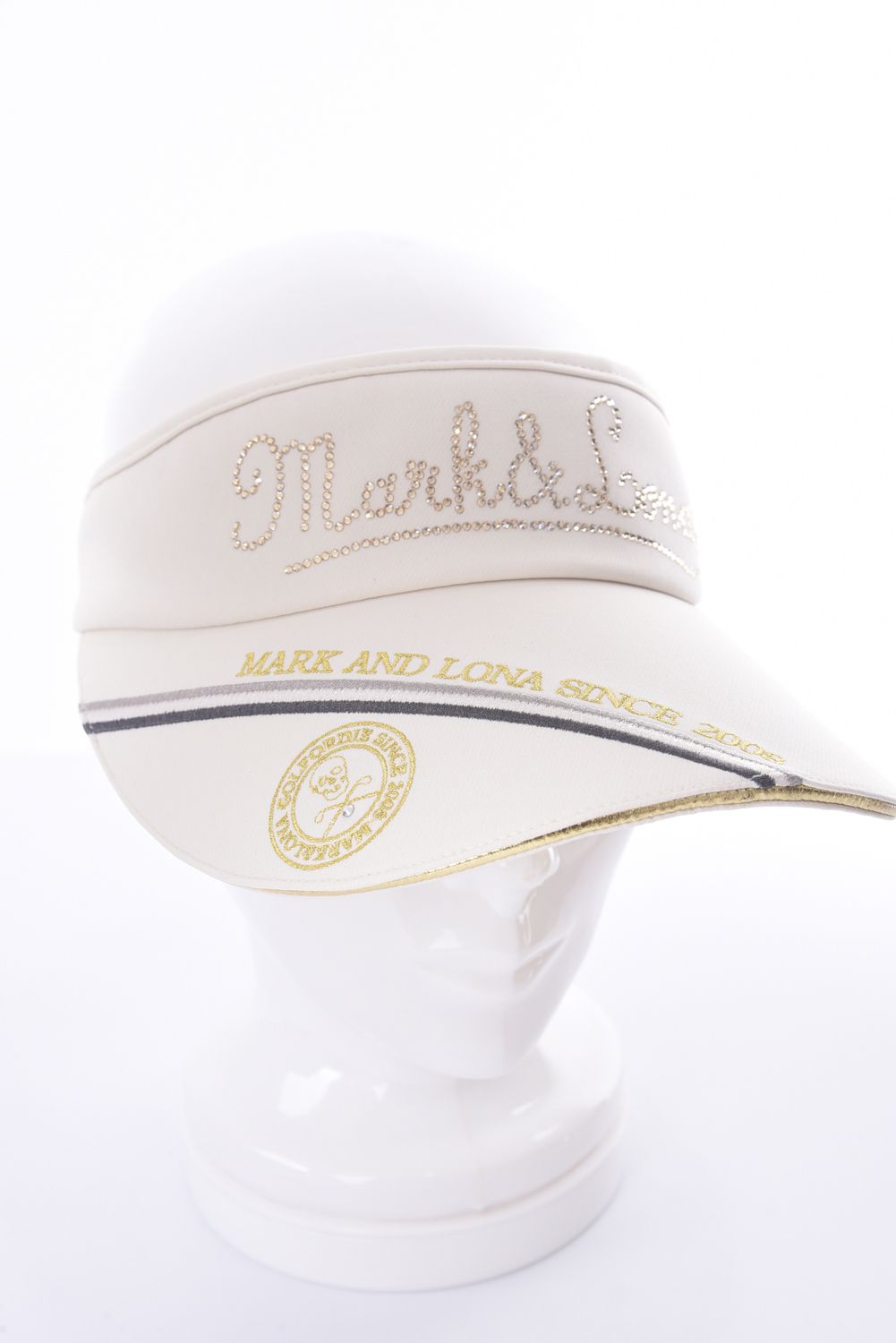 新到着 MARK&LONA - ワイドブリム ラインストーン / SUNVISOR POLLA レディースウェア