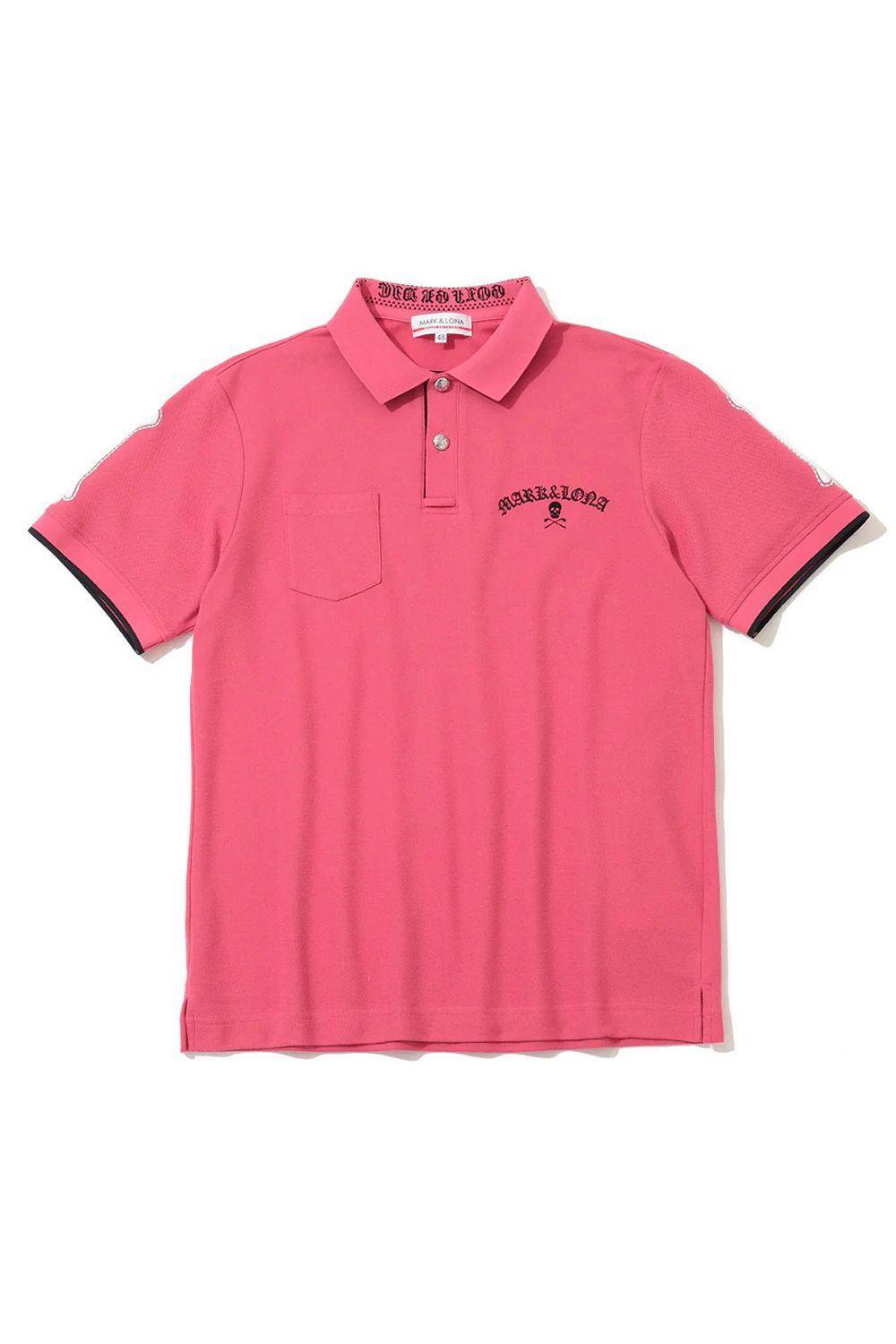 【26SS】 BONES PIQUE POLO / カノコ素材 ジャパンメイド BONEプリント ポロシャツ (ピンク)