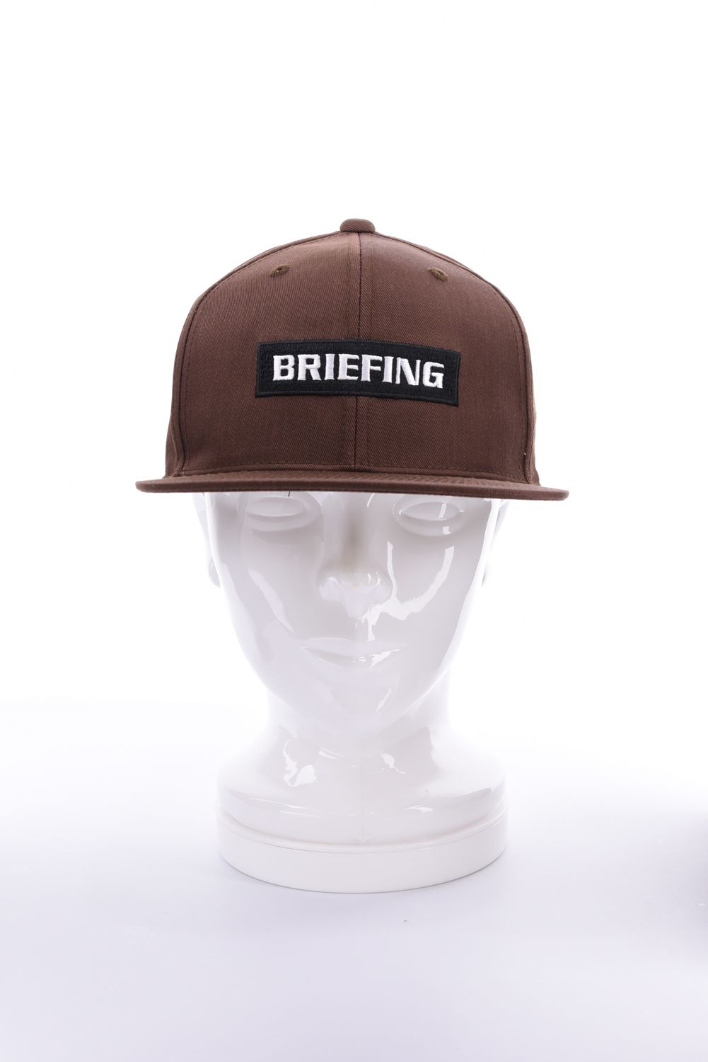 【26AW】 MEN’S BOX LOGO FLAT VISOR CAP / ボックスロゴ刺繍 フラットキャップ (ブラウン)