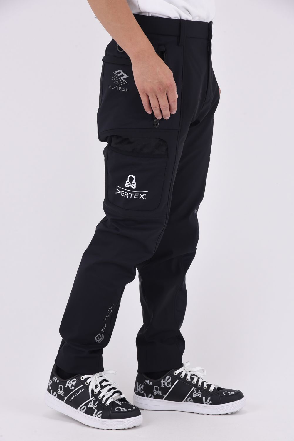 【2025AW】 PRIMAL AIR HYBRID PANTS / PERTEX®ナイロン リフレクタープリント ハイブリッドロングパンツ (ブラック）