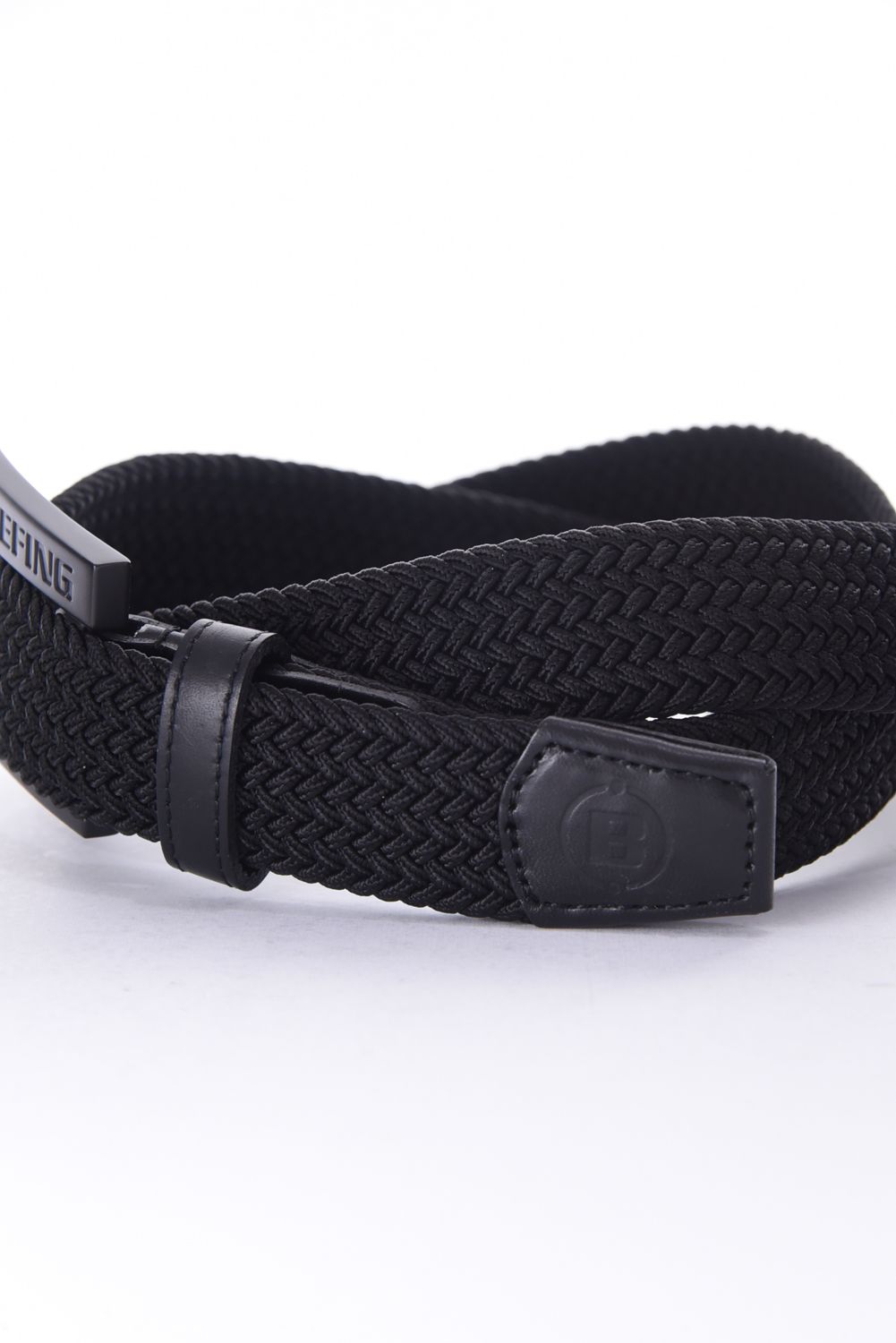【26SS】 MS SQUARE BUCKLE MESH BELT / スクエアバックル メッシュベルト (ブラック)