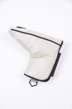 PREMIUM GAUGE PUTTER COVER / コーデュラナイロン レザーパイピング オリジナルカモジャカード ピンタイプ パターカバー (アイスグレー)